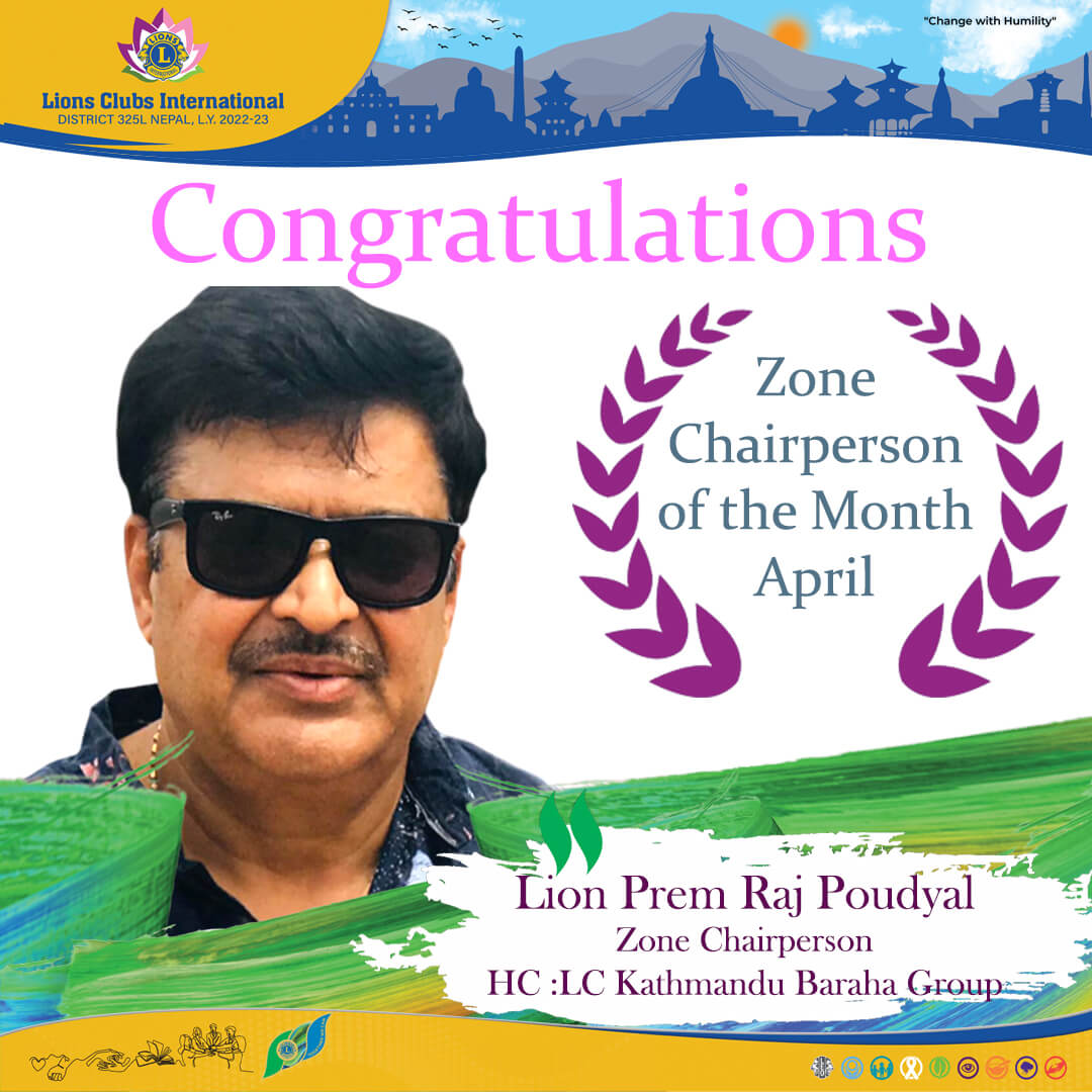 Zone Chairperson of the month April