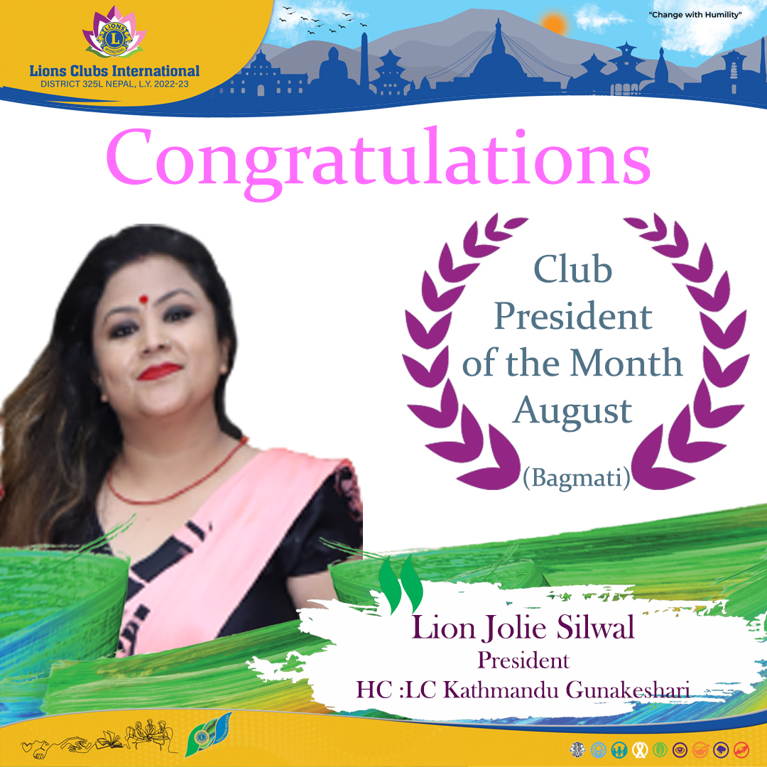 Club President of the Month August Bagmati