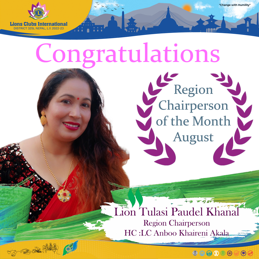 Region Chairperson of the Month August