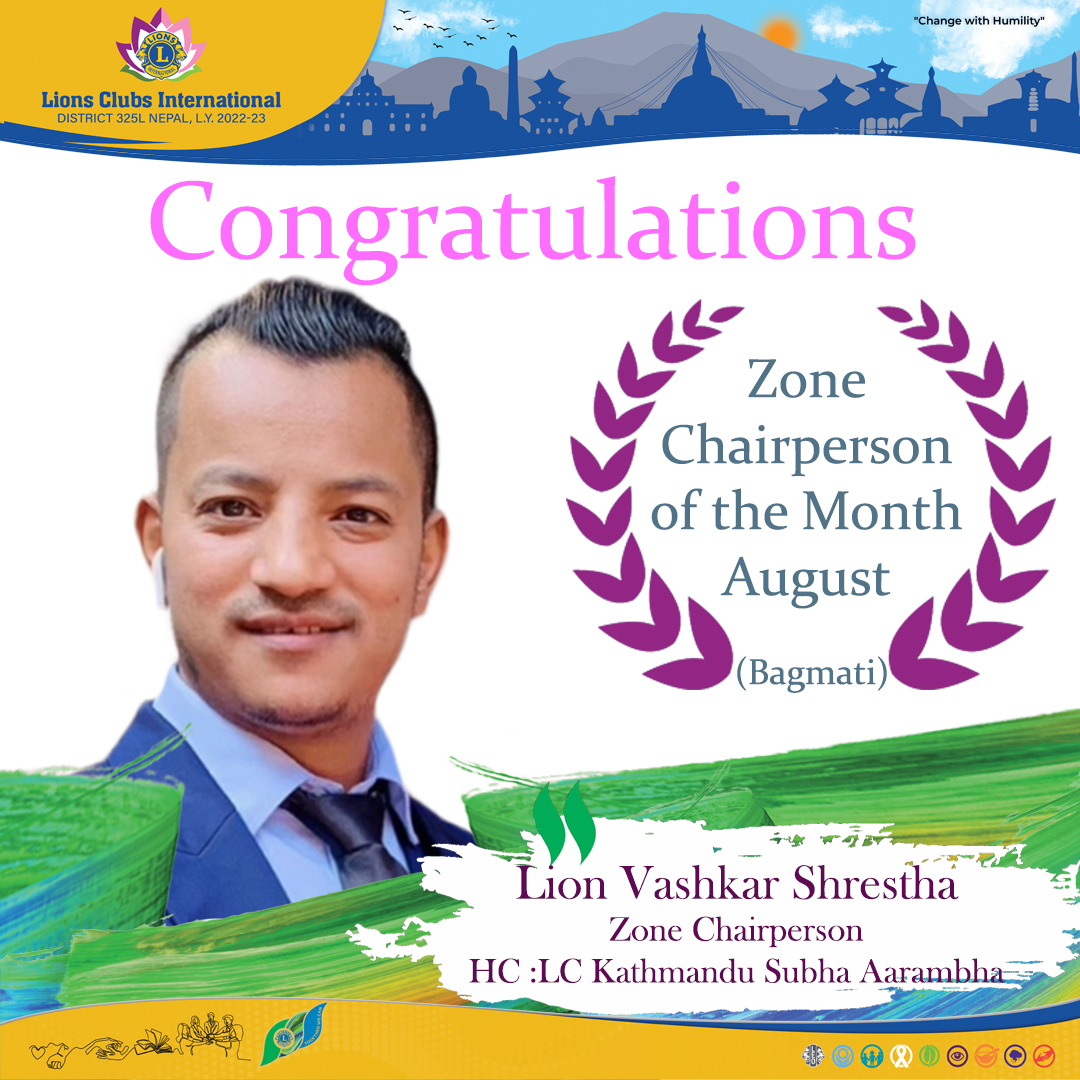 Zone Chairperson of the Month August Bagmati