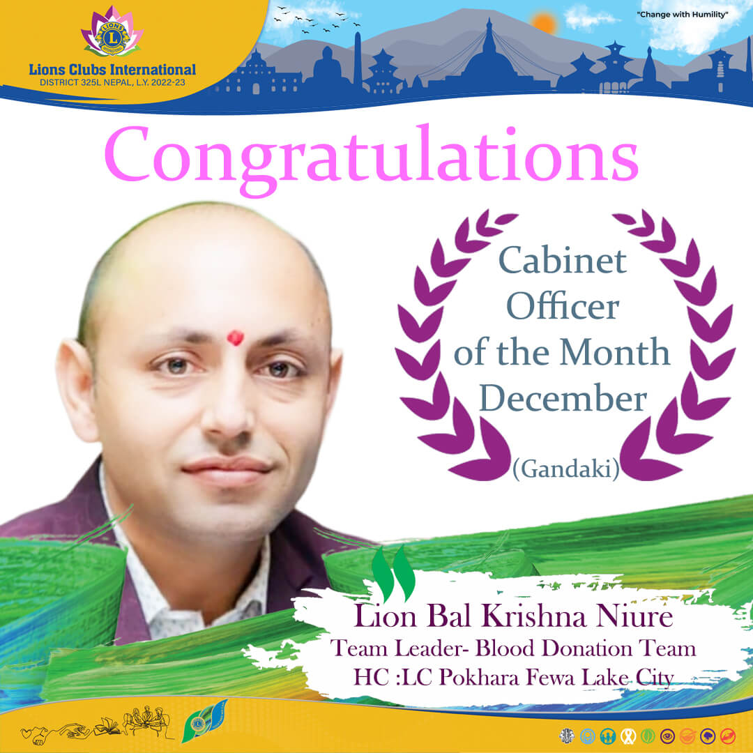 Cabinet officer of the Month December Gandaki