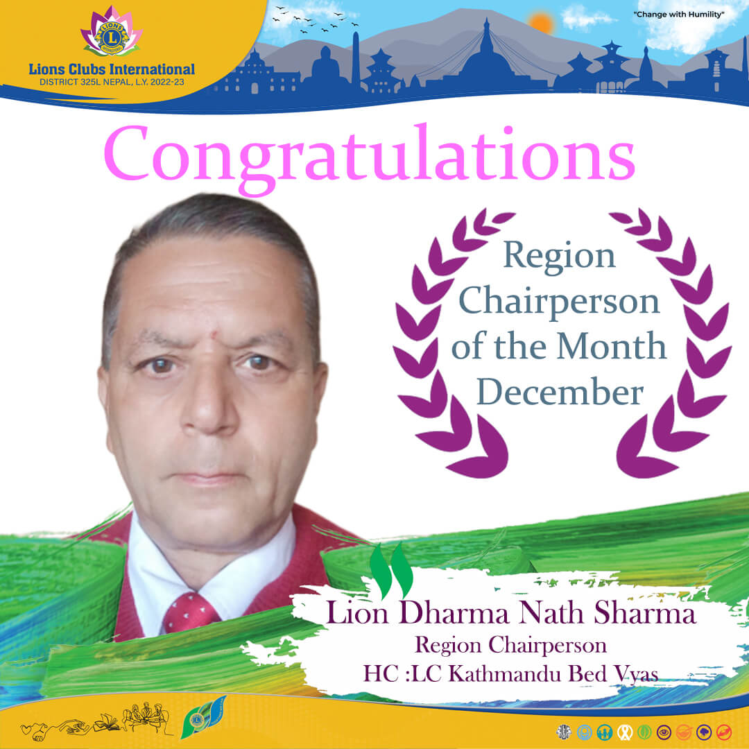 Region Chairperson of the Month December