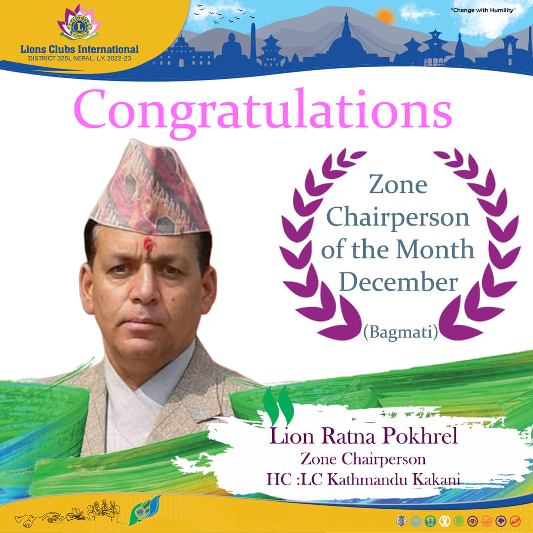 Zone Chairperson of the Month December Bagmati