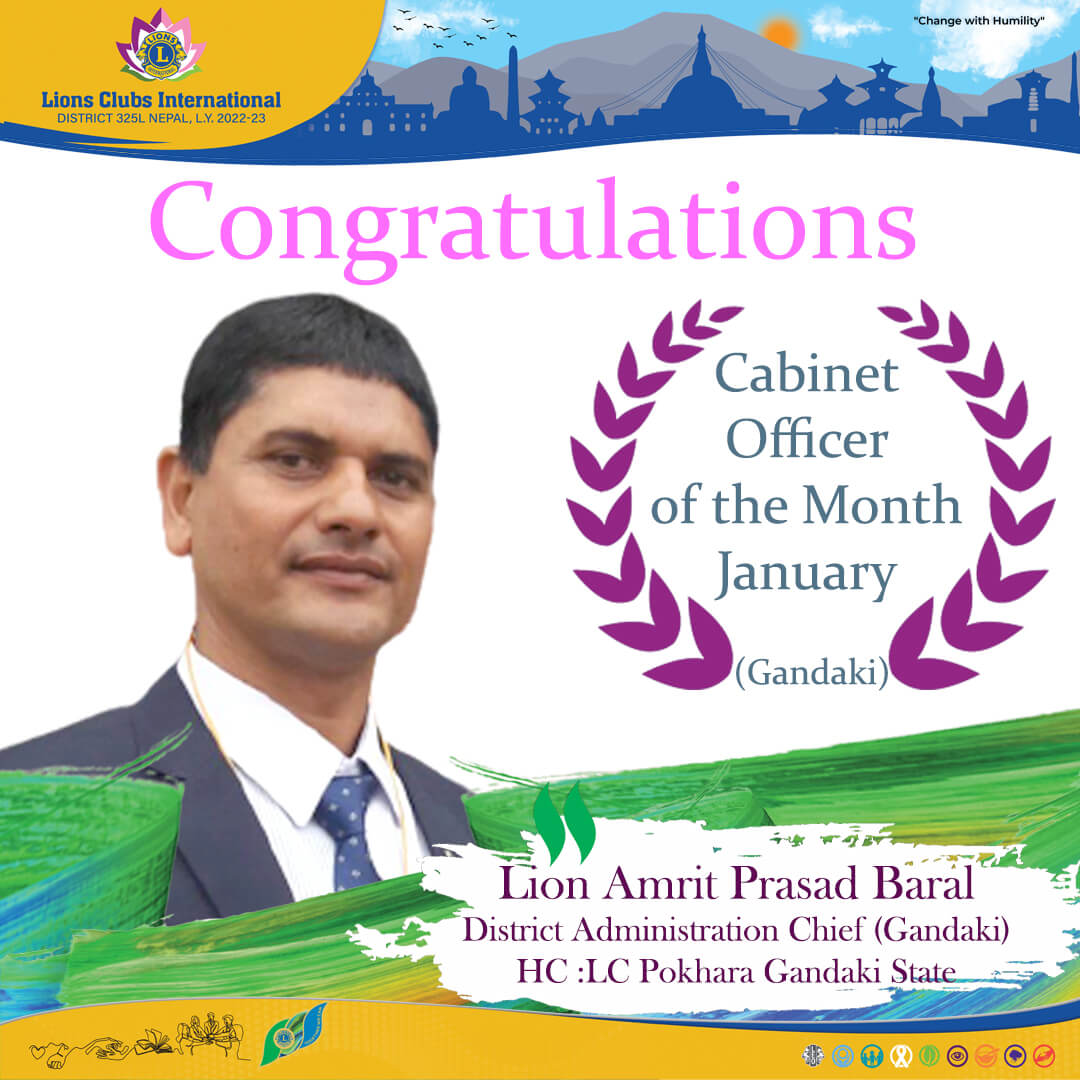 Cabinet officer of the Month January Gandaki