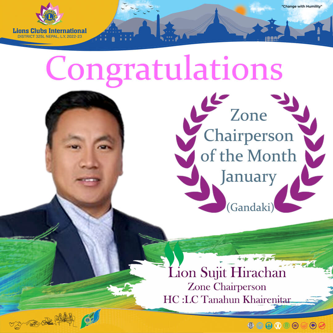 Zone Chairperson of the Month January Gandaki