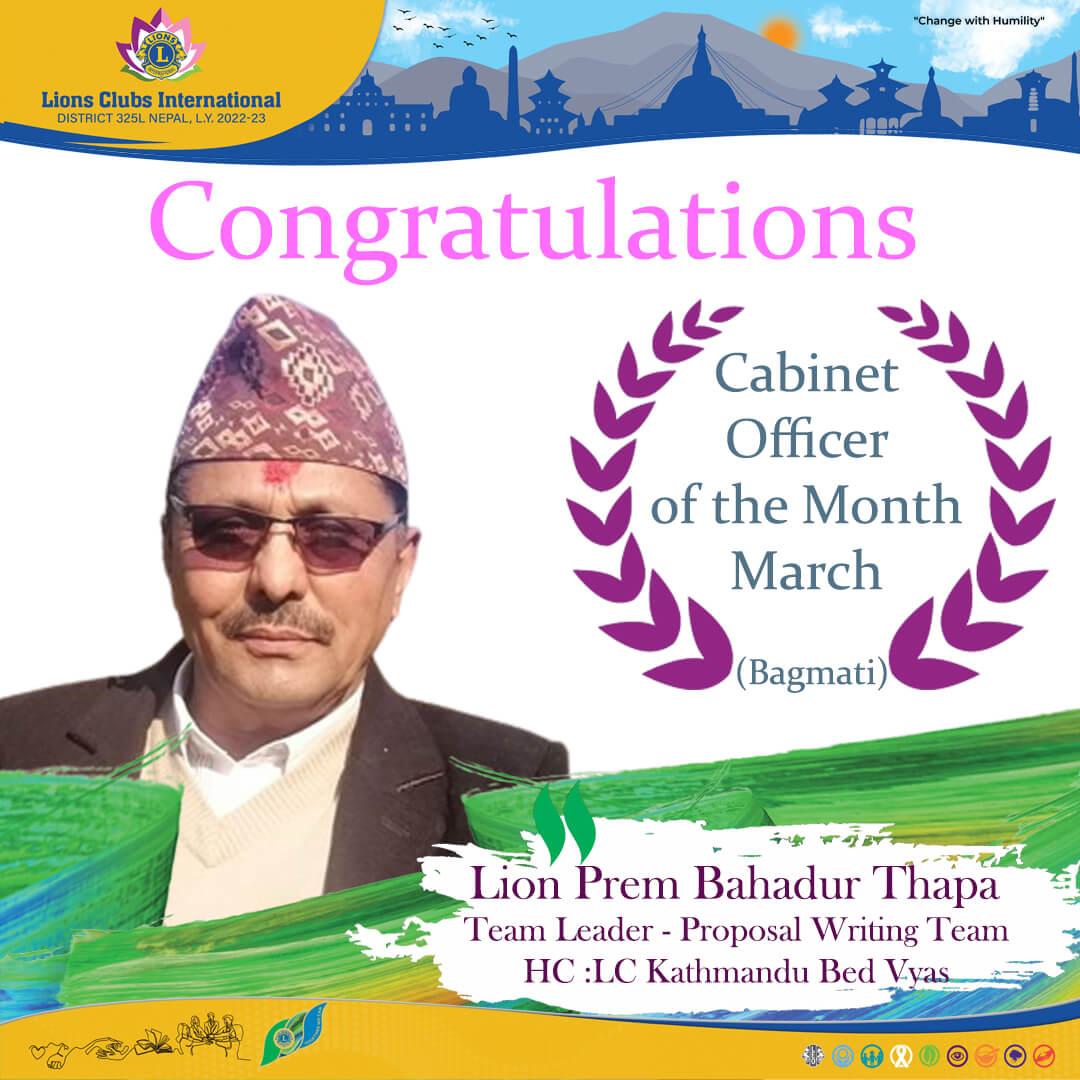 Cabinet officer of the Month March Bagmati