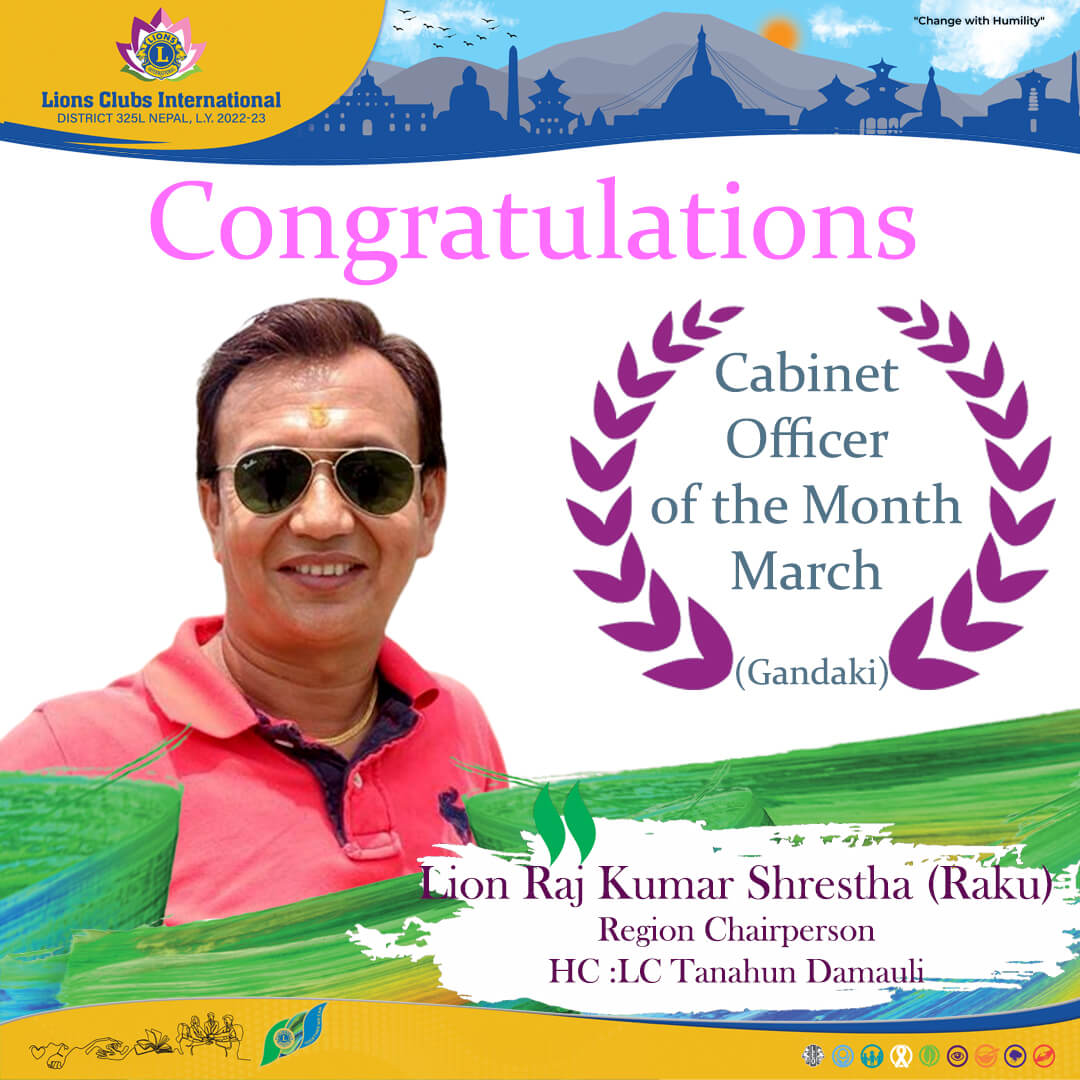 Cabinet officer of the Month March Gandaki