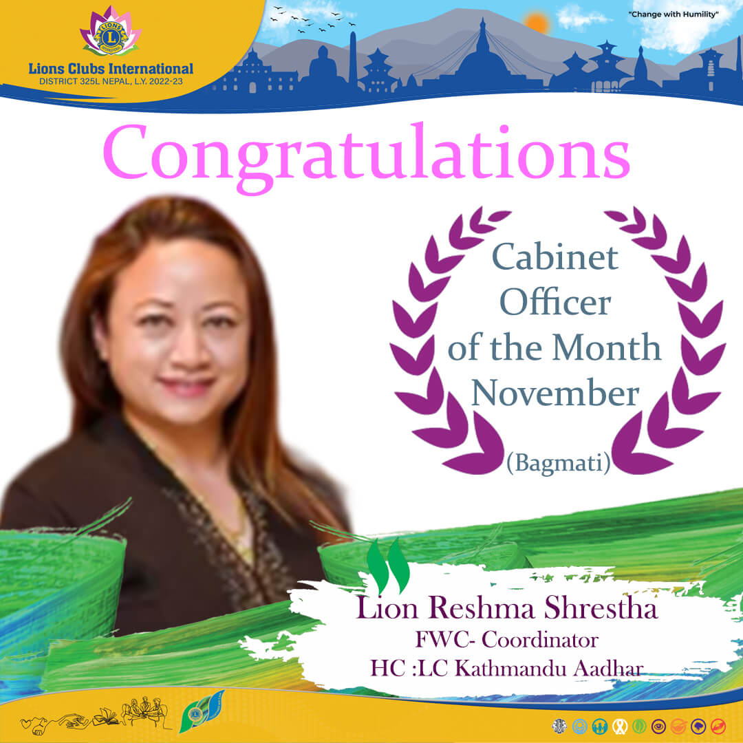 Cabinet Officer of the Month November Bagmati