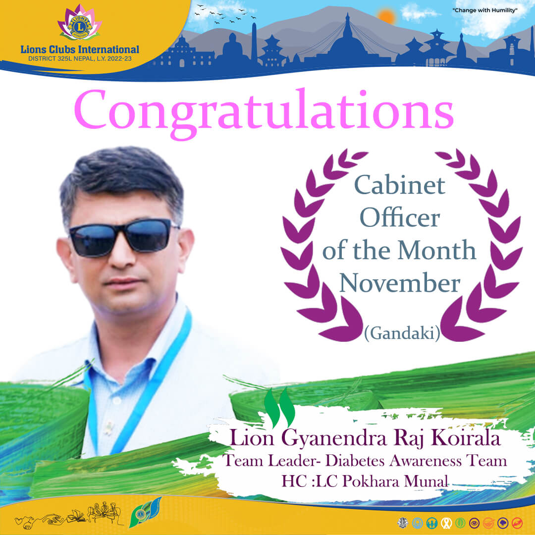 Cabinet Officer of the Month November Gandaki