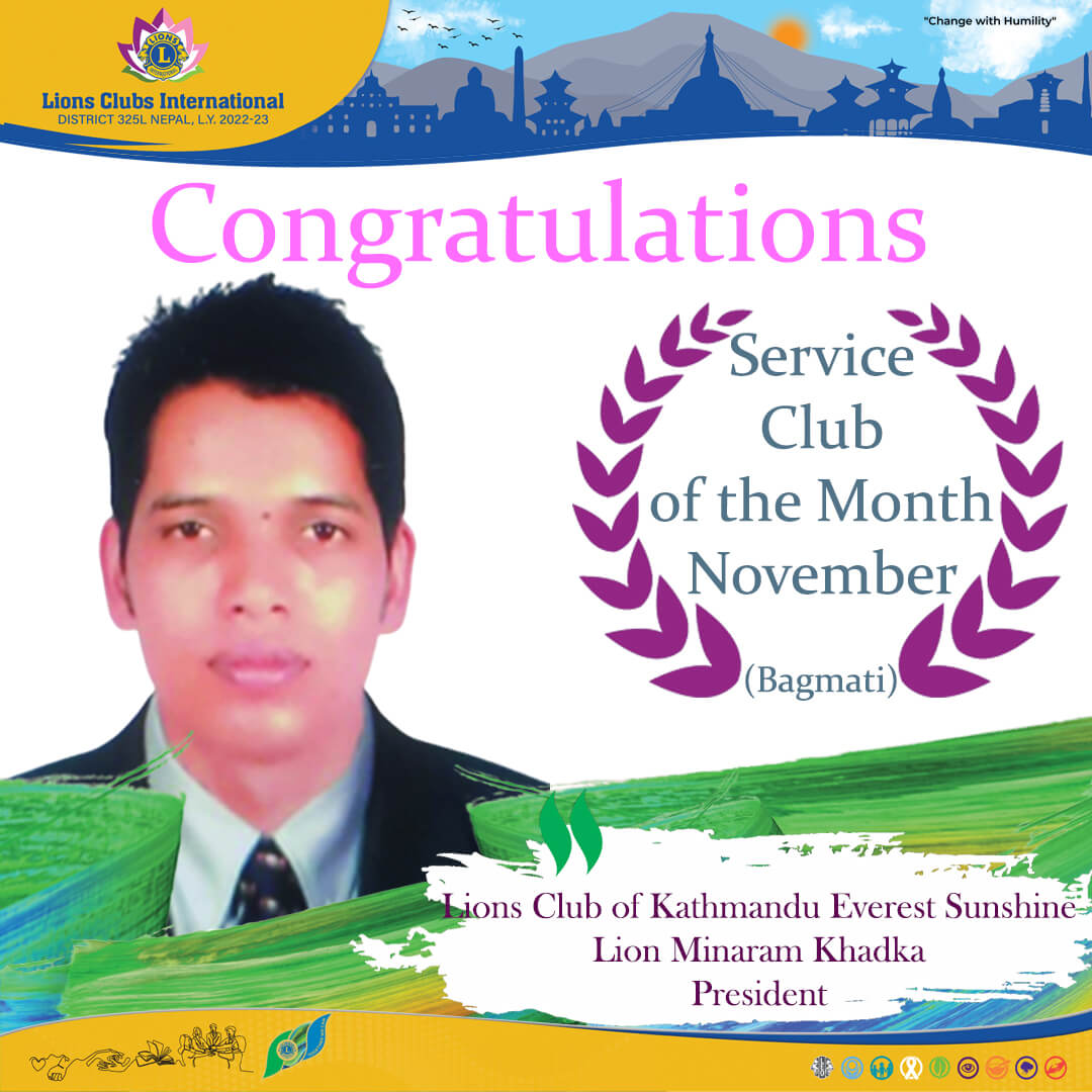 Club Service of the Month November- Bagmati