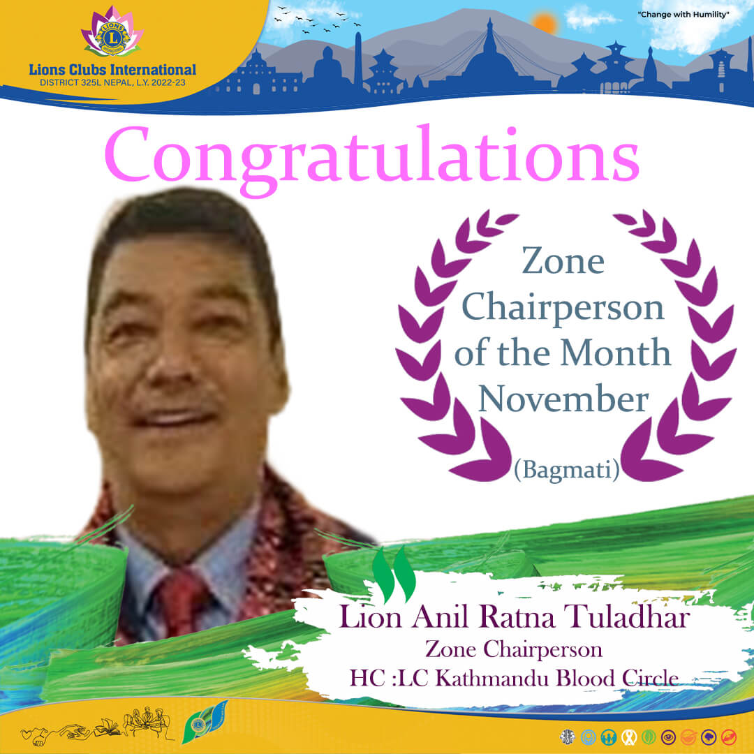 Zone Chairperson of the Month November Bagmati