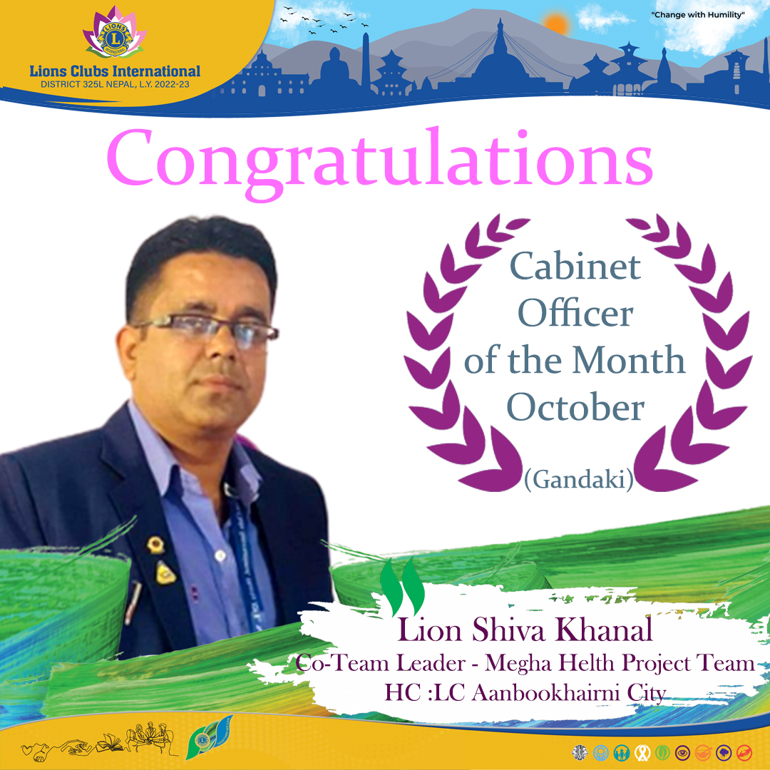 Cabinet Officer of the Month October Gandaki