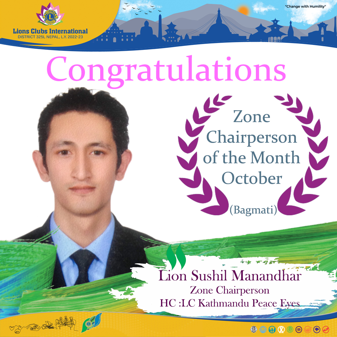 Zone Chairperson of the Month October Bagmati