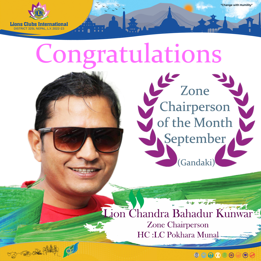 Zone Chairperson of the Month September Gandaki